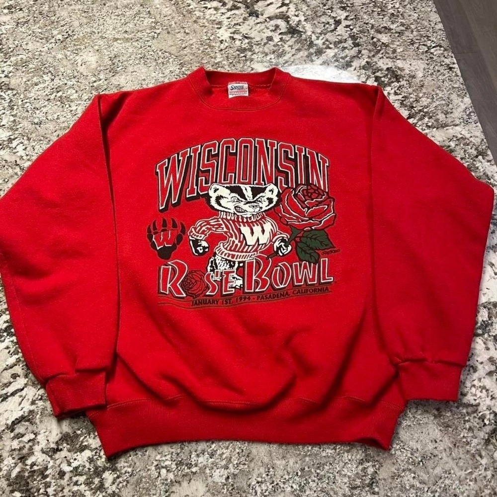 Vintage 1994 Wisconsin badgers rose bowl crewneck sweatshirt